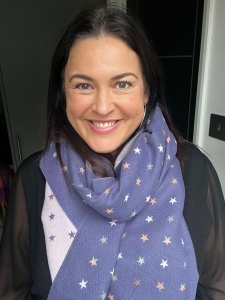 Reversible Stars Scarf - Gentle Indigo